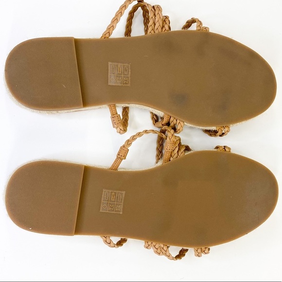 𝅺MADEWELL Tan Leather Strappy The Kathryn Espadrille Slide Sandal size 8 - Picture 8 of 8